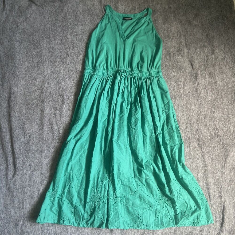 Lane Bryant Eyelet-Detail Split-Neck Maxi Dress